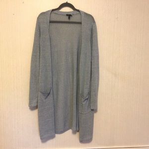 Eileen Fisher long linen blend cardigan
